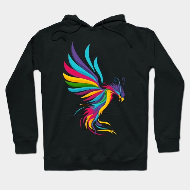 rainbow phoenix Hoodie by keenkei